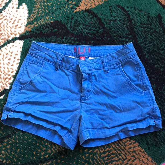 ELLE Paris Blue Shorts Size 4 - Picture 1 of 4